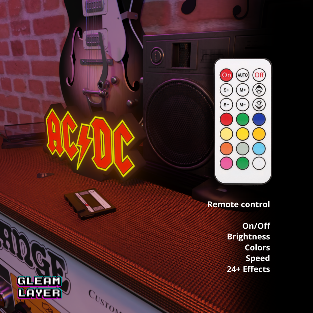 ACDC Rock Band Led RGB Light Sign