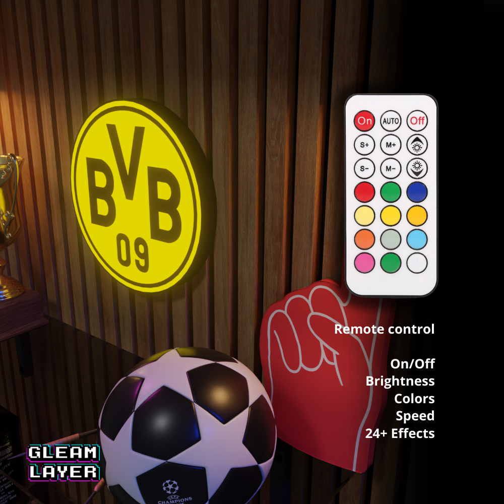 Borussia Dortmund Logo Led RGB Wall Display Light Sign
