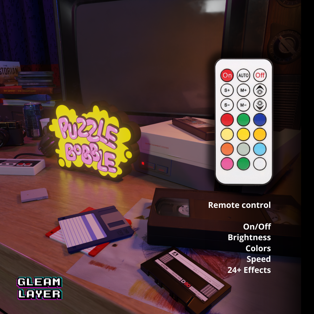 Puzzle Bobble Led Retro Gaming Light Sign