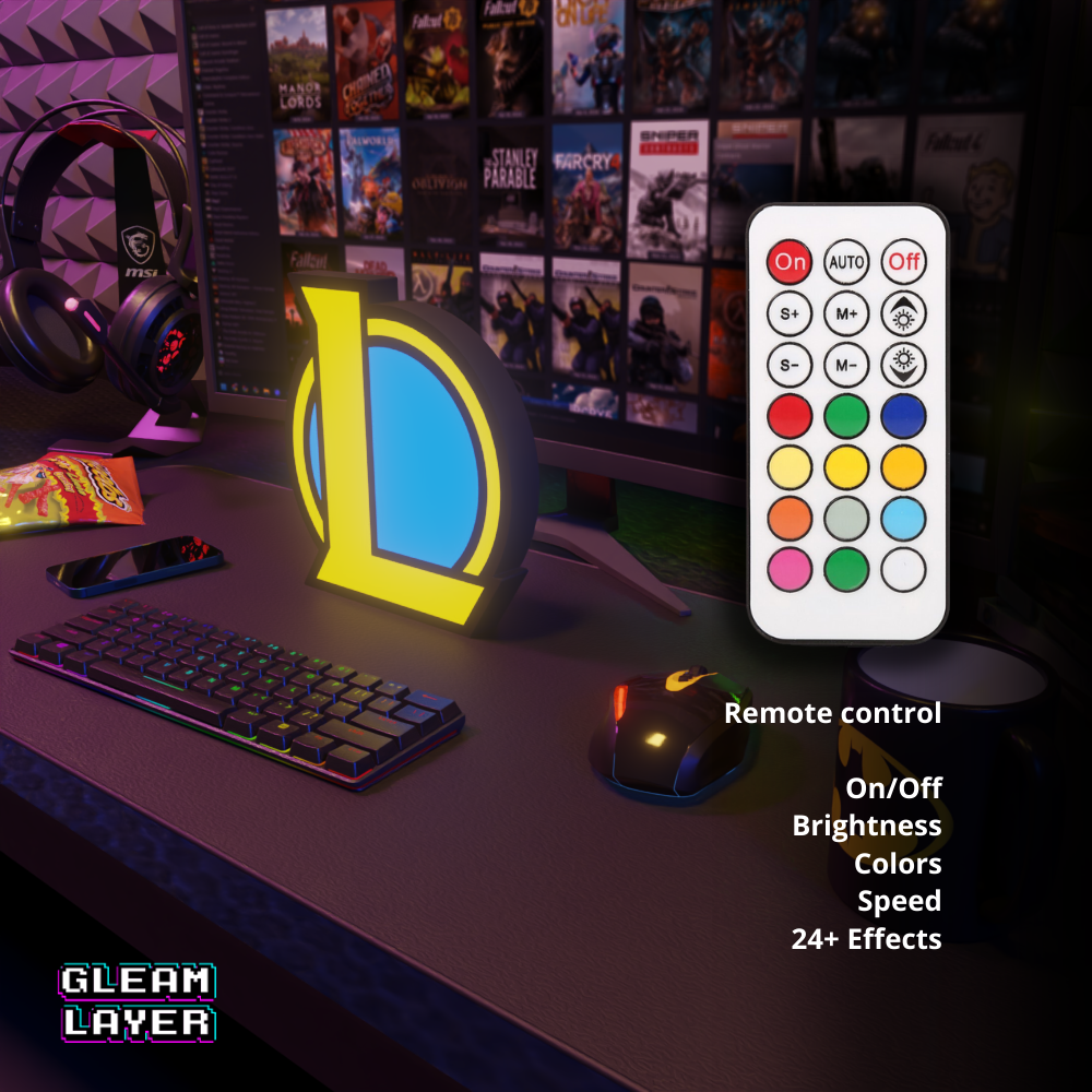 League of Legends Logo Led Gaming Light Sign