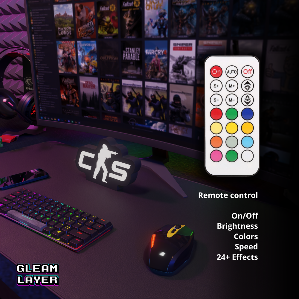 CS 2 Counter Strike Led Gaming Light Sign