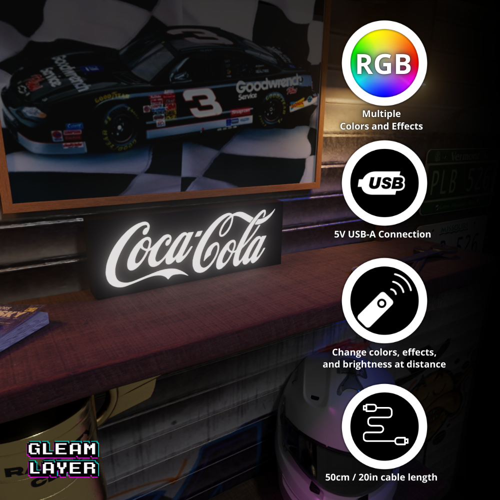 Coca-Cola Red LED Light RGB Sign Lightbox