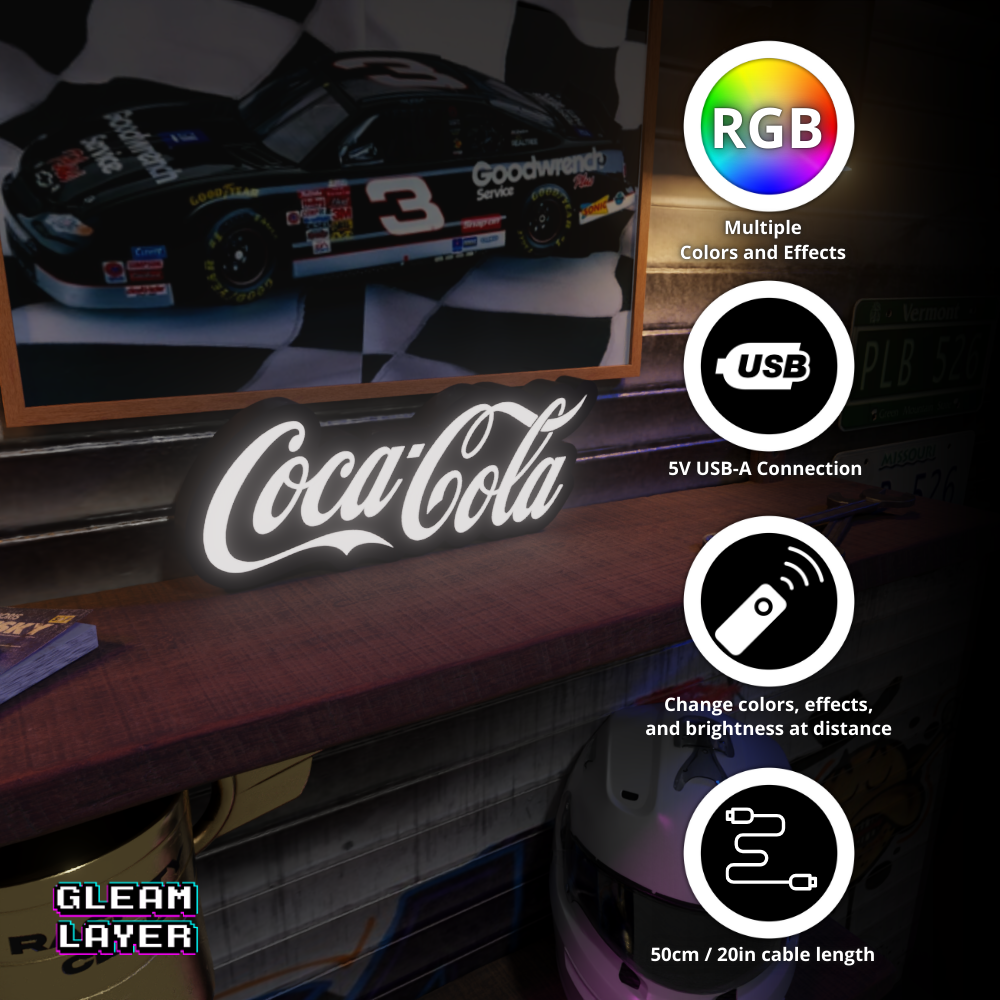 Coca-Cola Red LED Light RGB Sign Lightbox