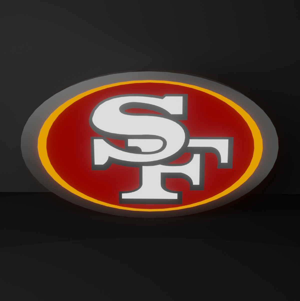 San Francisco 49ers Led Light Box NFC Team NFL National Football League Display Sign