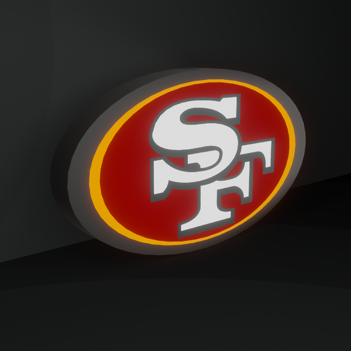 San Francisco 49ers Led Light Box NFC Team NFL National Football League Display Sign