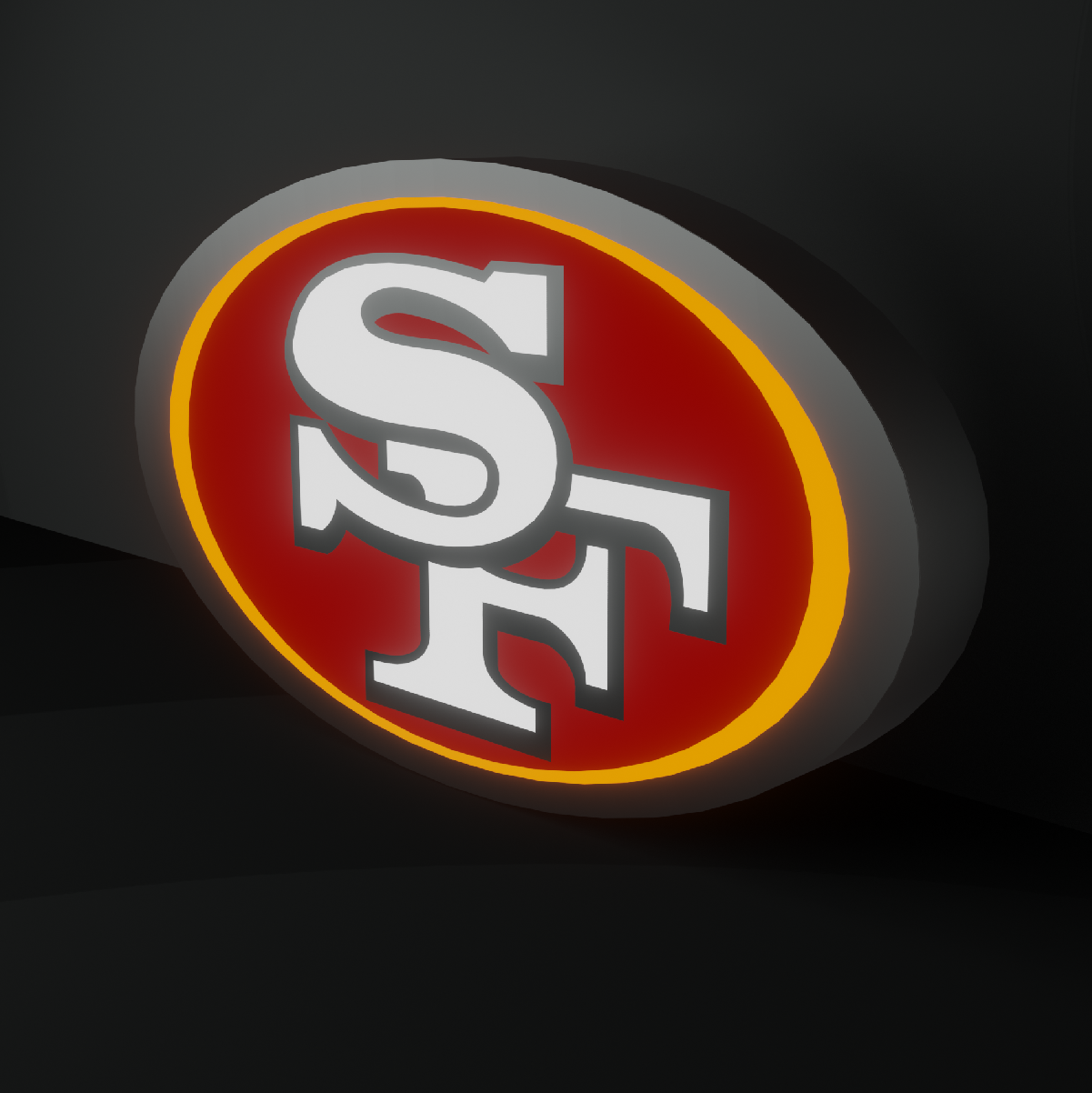 San Francisco 49ers Led Light Box NFC Team NFL National Football League Display Sign
