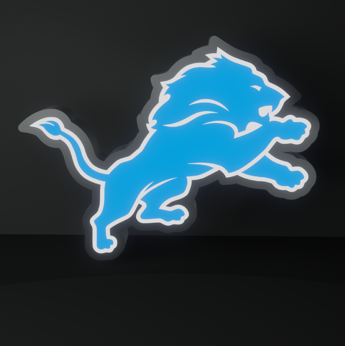 Detroit Lions Led Light Box NFC Team NFL National Football League Display Sign