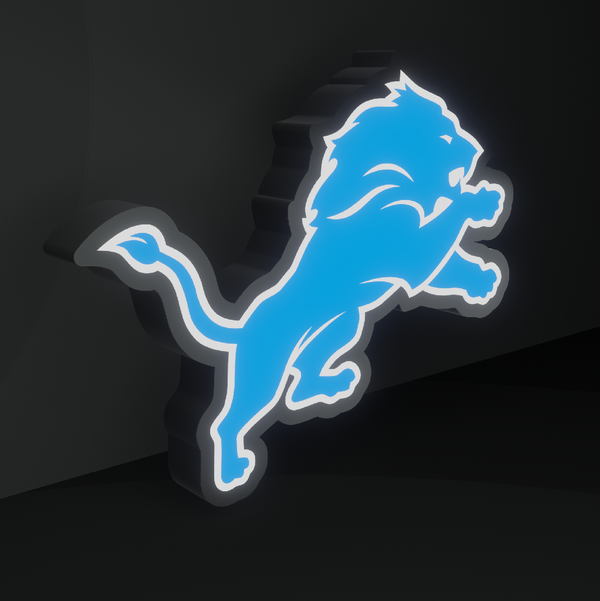 Detroit Lions Led Light Box NFC Team NFL National Football League Display Sign