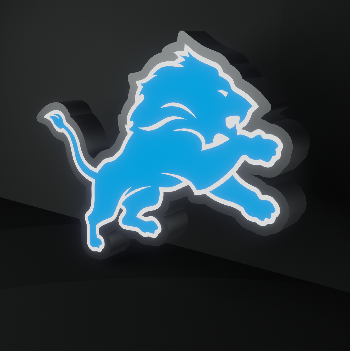 Detroit Lions Led Light Box NFC Team NFL National Football League Display Sign