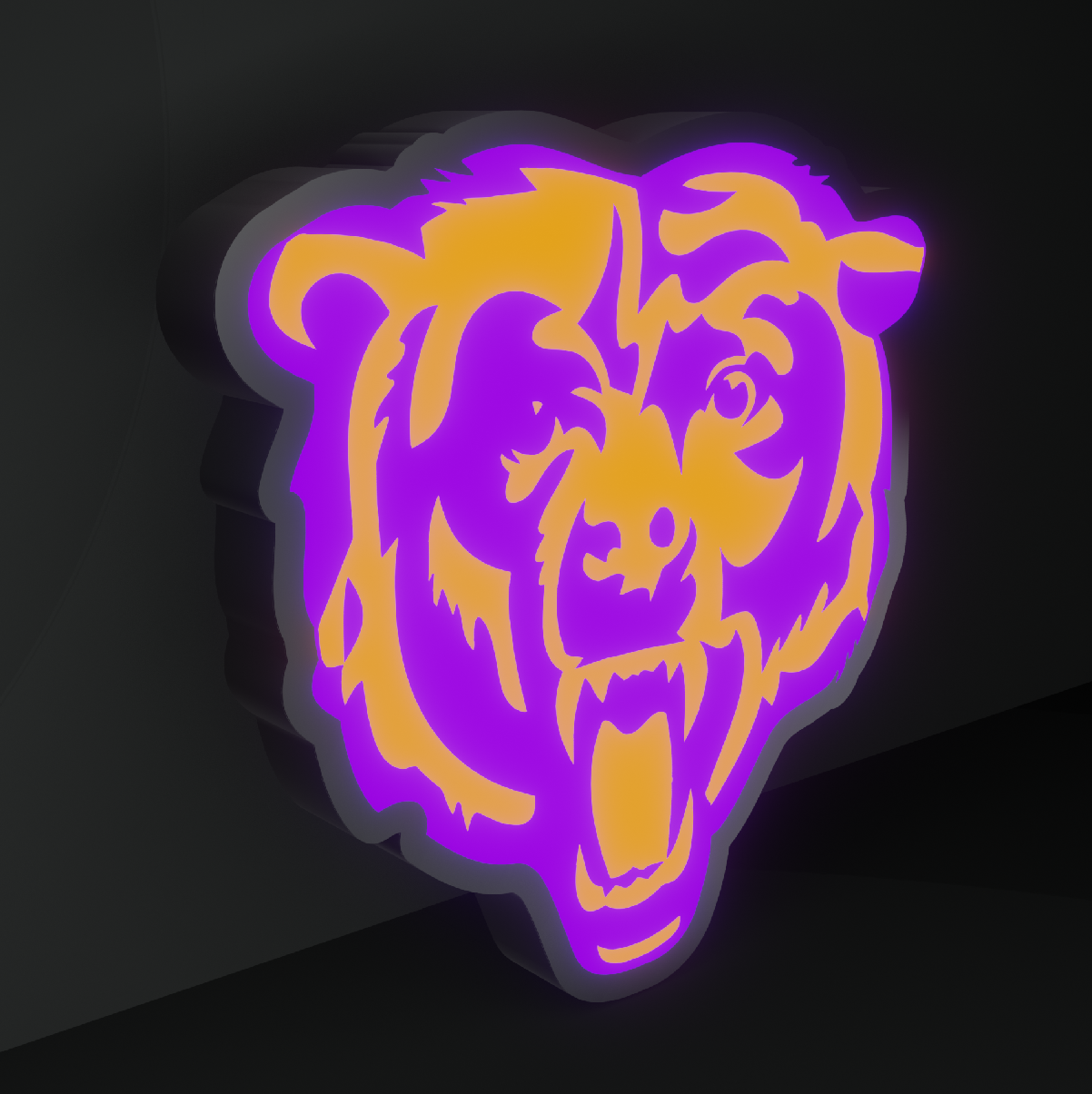 Chicago Bears Led Light Box NFC Team NFL National Football League Display Sign