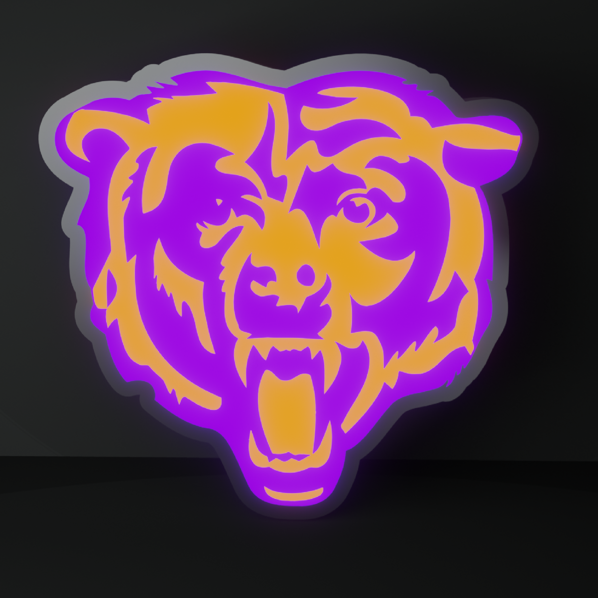 Chicago Bears Led Light Box NFC Team NFL National Football League Display Sign