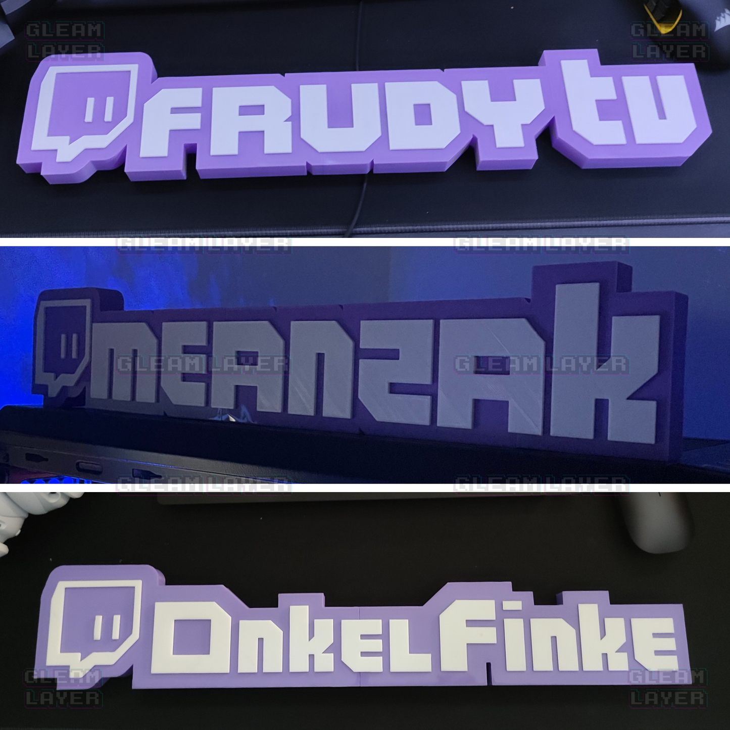 Custom Twitch Plaque for your Stream Setup