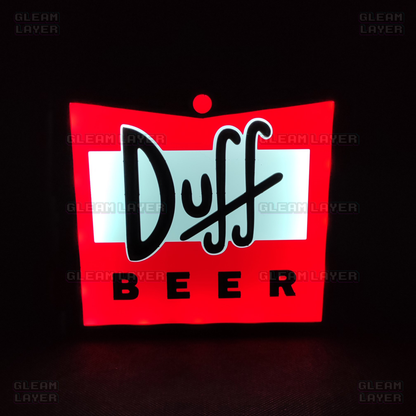 DUFF BEER LED Light up bar wall sign Bar Pub Man Cave Garage Lamp