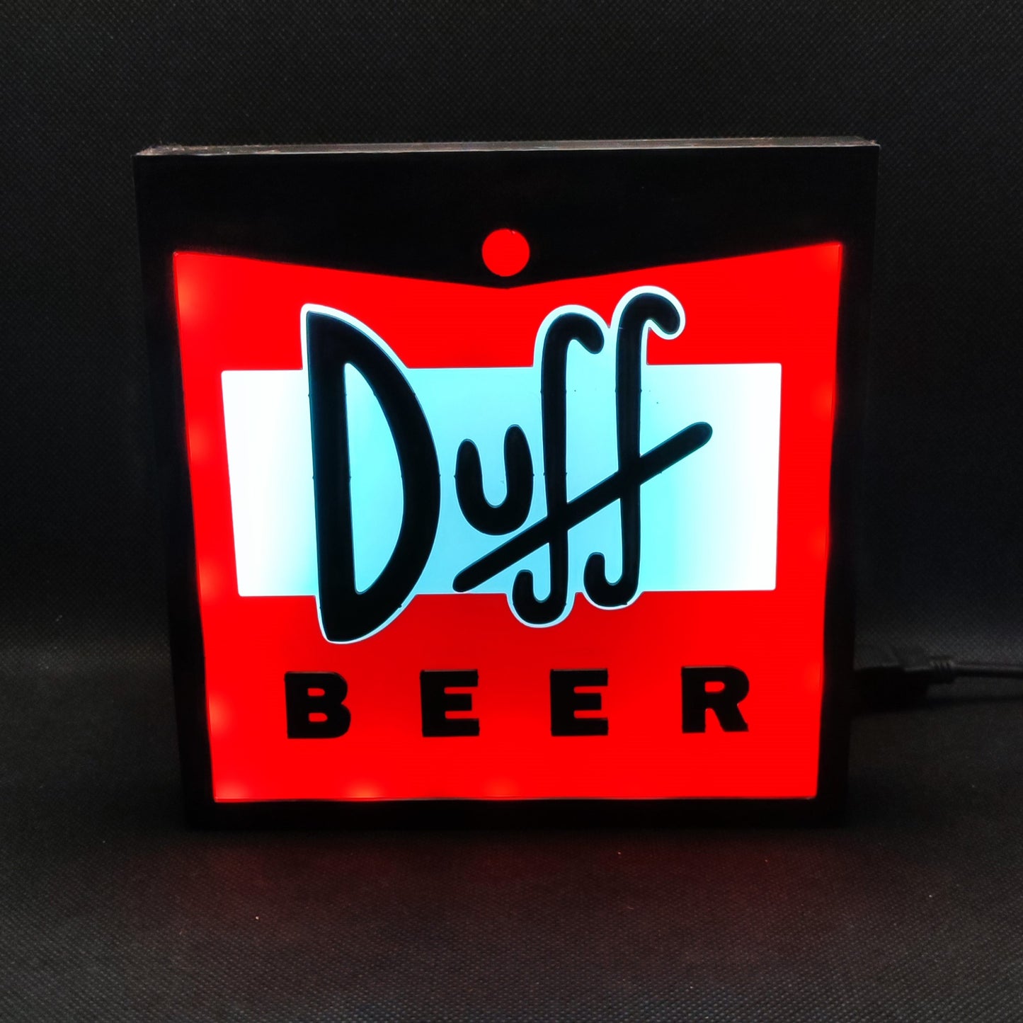 Placa de parede de bar com iluminação LED DUFF BEER Bar Pub Man Cave Lâmpada de garagem