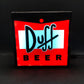 Placa de parede de bar com iluminação LED DUFF BEER Bar Pub Man Cave Lâmpada de garagem