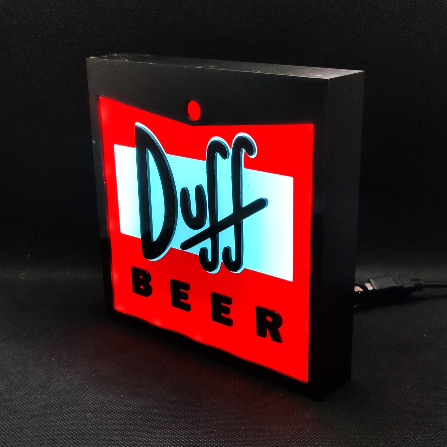 Placa de parede de bar com iluminação LED DUFF BEER Bar Pub Man Cave Lâmpada de garagem