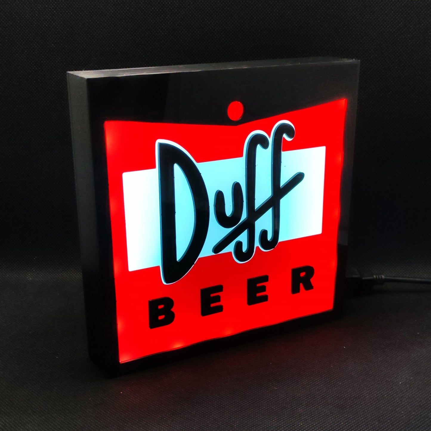 Placa de parede de bar com iluminação LED DUFF BEER Bar Pub Man Cave Lâmpada de garagem