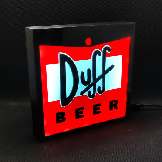 Placa de parede de bar com iluminação LED DUFF BEER Bar Pub Man Cave Lâmpada de garagem