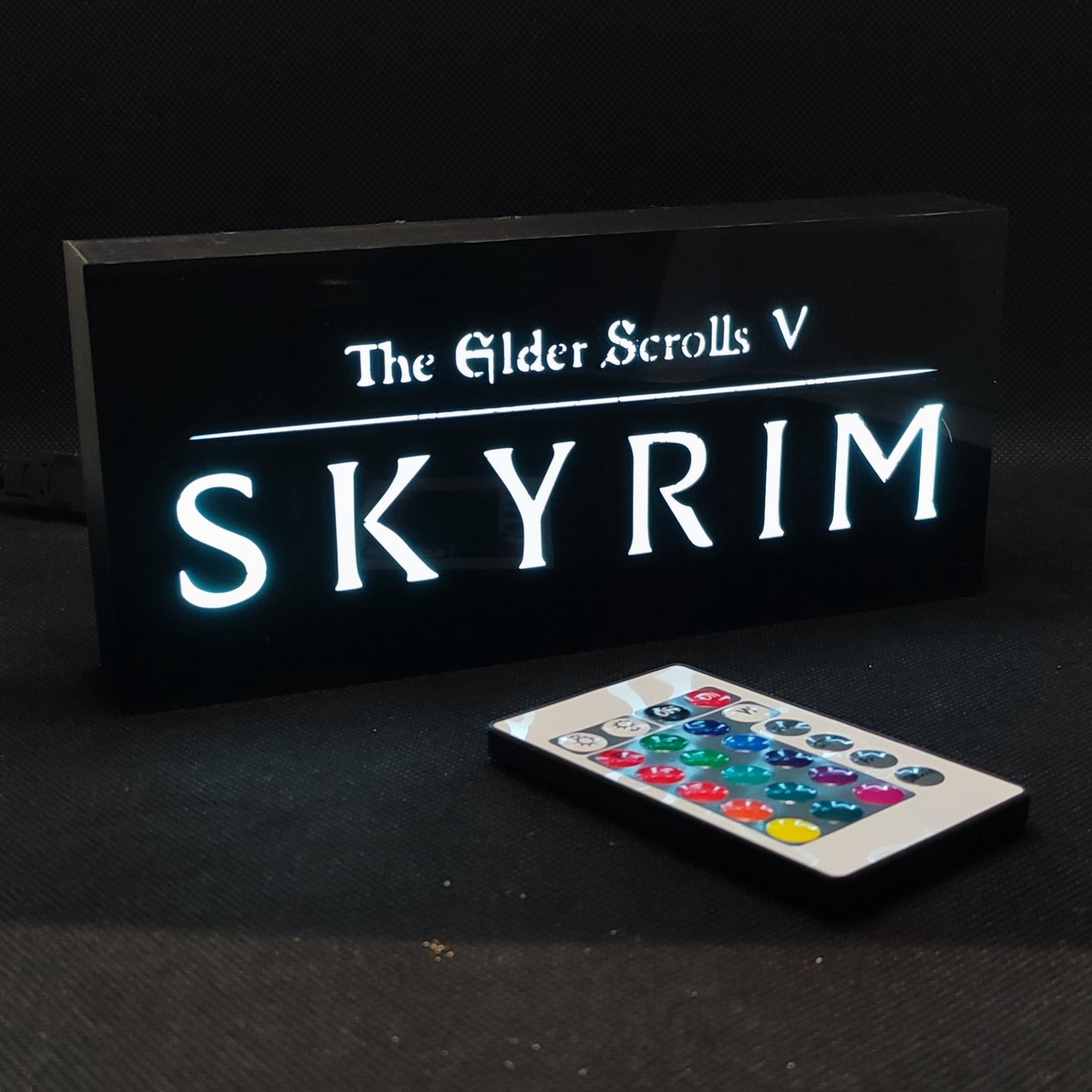 SKYRYM The Elder Scrolls V Led Lightbox Sign RGB Lâmpada Gamer