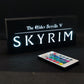 SKYRYM The Elder Scrolls V Led Lightbox Sign RGB Lâmpada Gamer