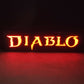 Lâmpada gamer RGB LED neon DIABLO Lightbox