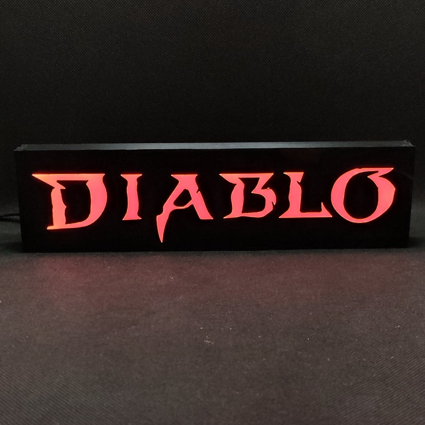 Lâmpada gamer RGB LED neon DIABLO Lightbox