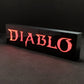 Lâmpada gamer RGB LED neon DIABLO Lightbox