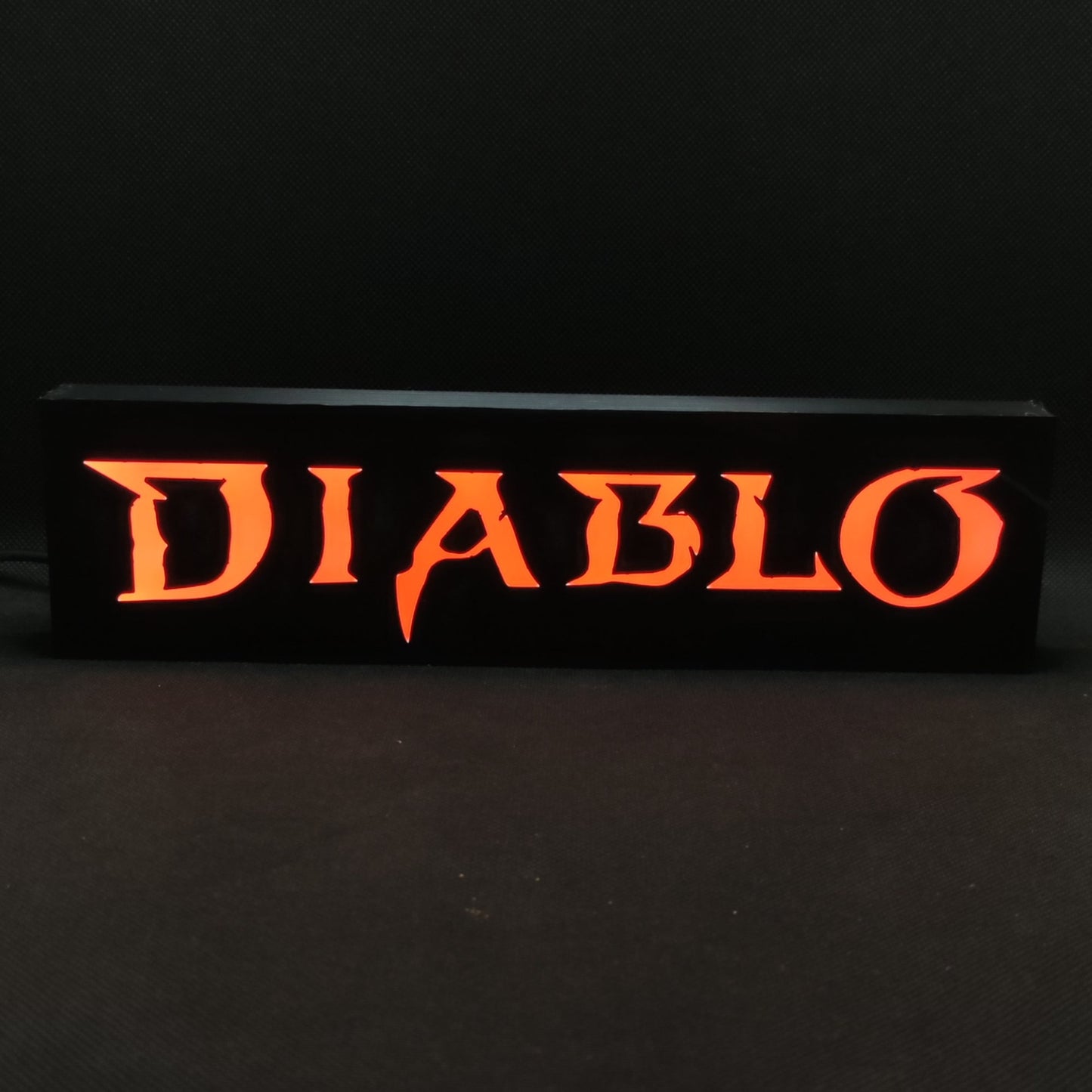 Lâmpada gamer RGB LED neon DIABLO Lightbox