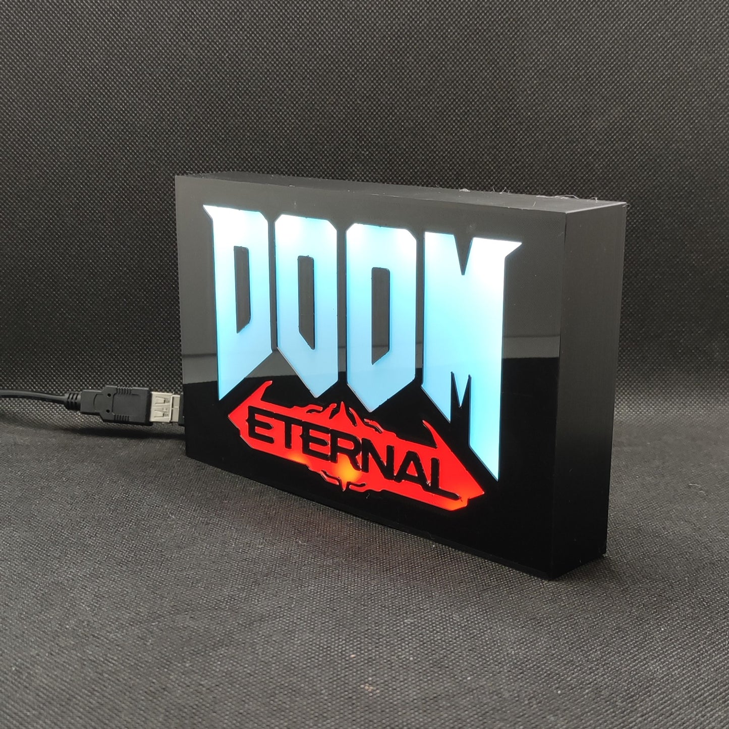 Placa de caixa de luz LED DOOM ETERNAL