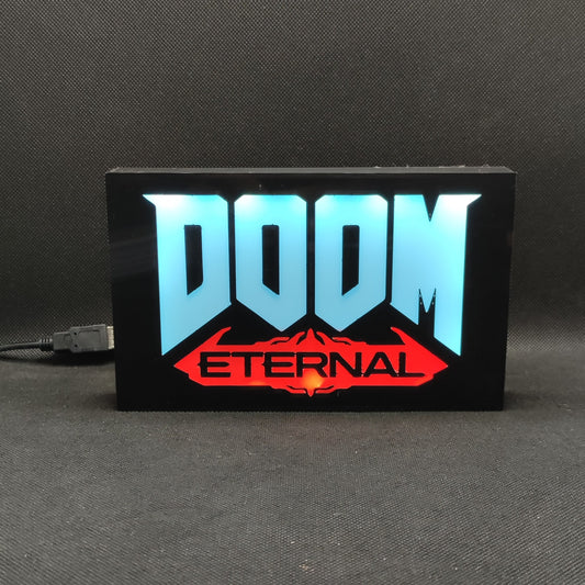 Placa de caixa de luz LED DOOM ETERNAL