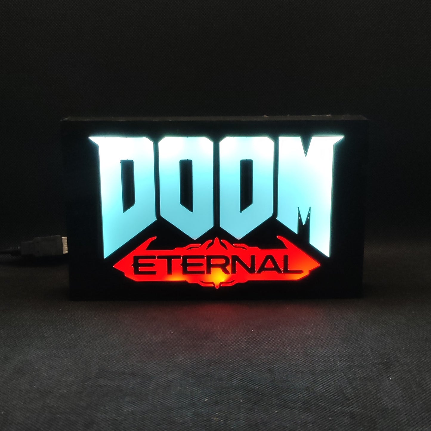 Placa de caixa de luz LED DOOM ETERNAL