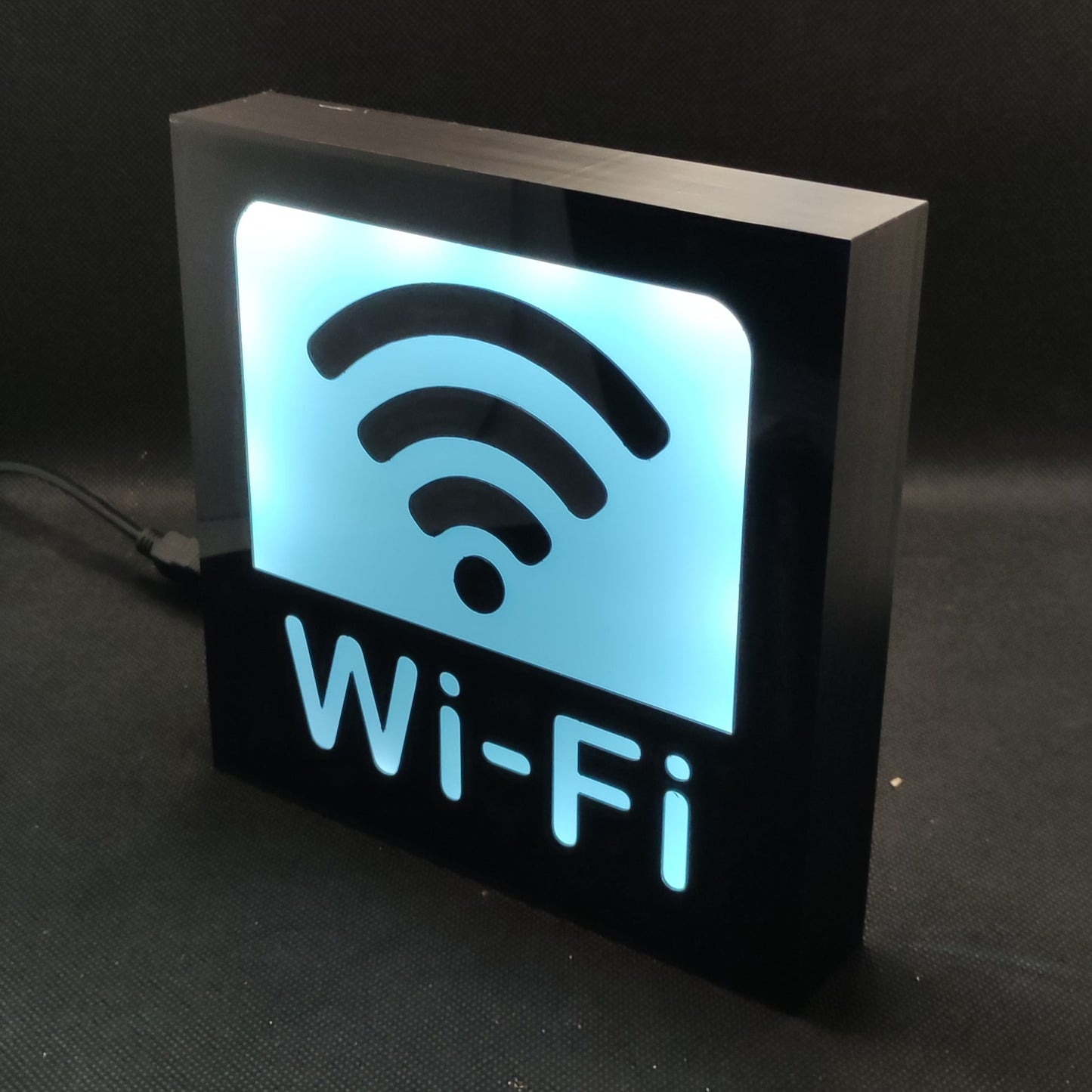 WIFI-Schild Neon-LED-Leuchtkasten RGB-Schild | Internet-Café-Lampen-Dekor