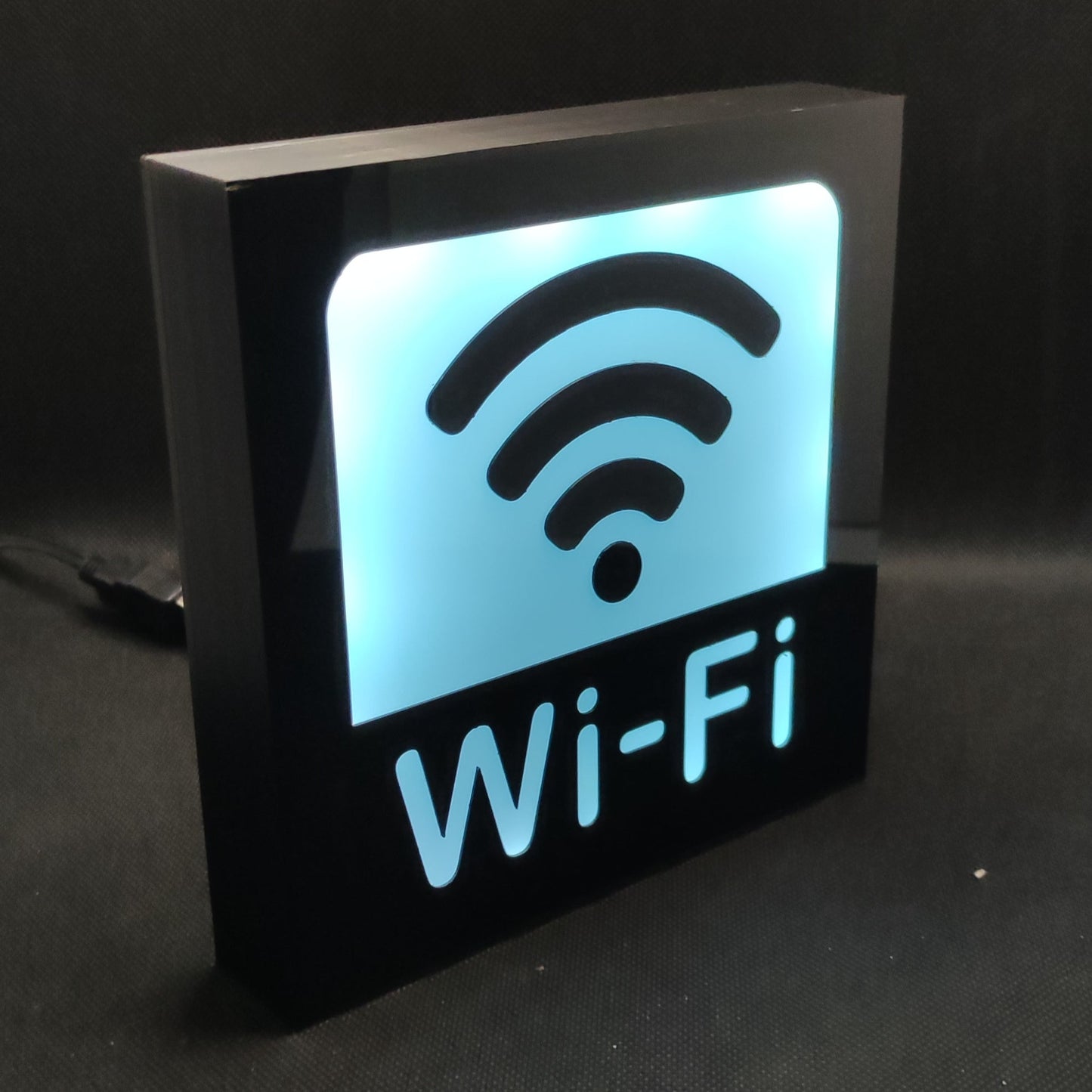 WIFI Sign Neon Led Lightbox RGB Sign | Internet Cafe Lamp Decor