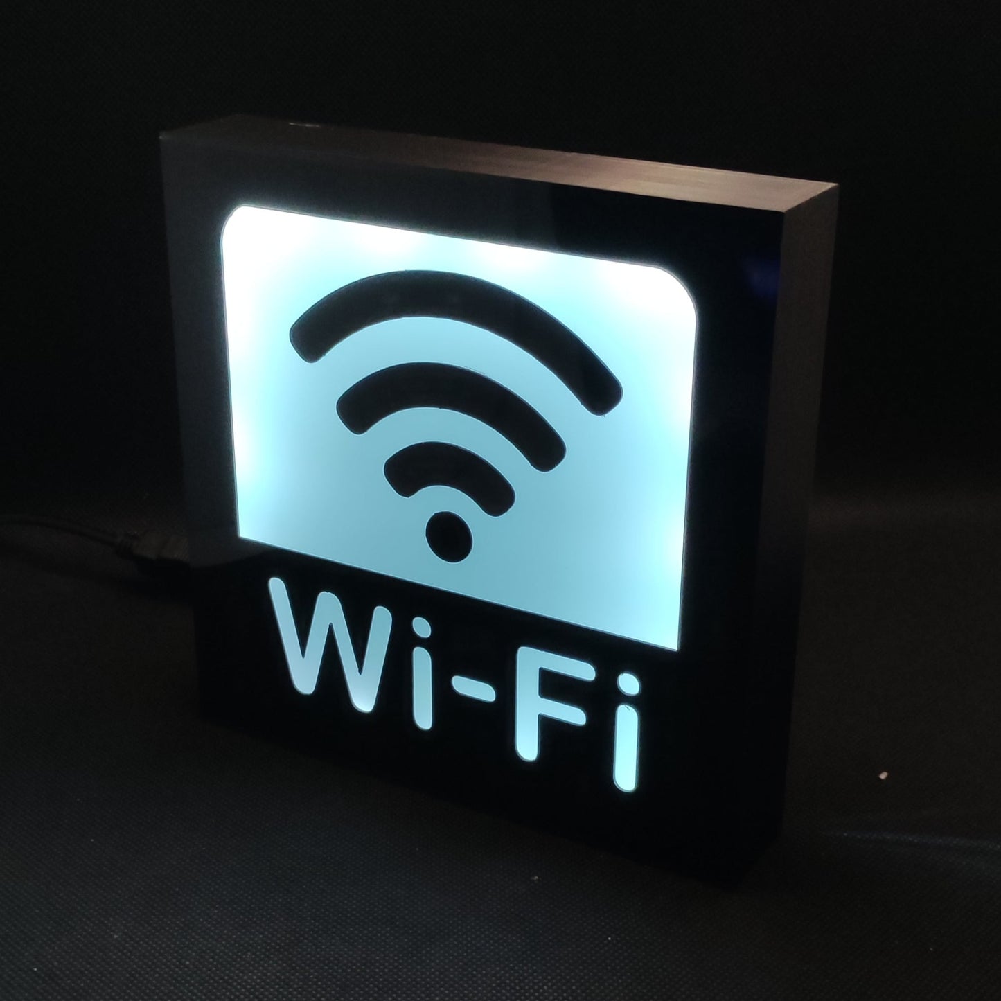 Placa WIFI Neon Led Lightbox RGB Placa | Decoração de lâmpada de cibercafé