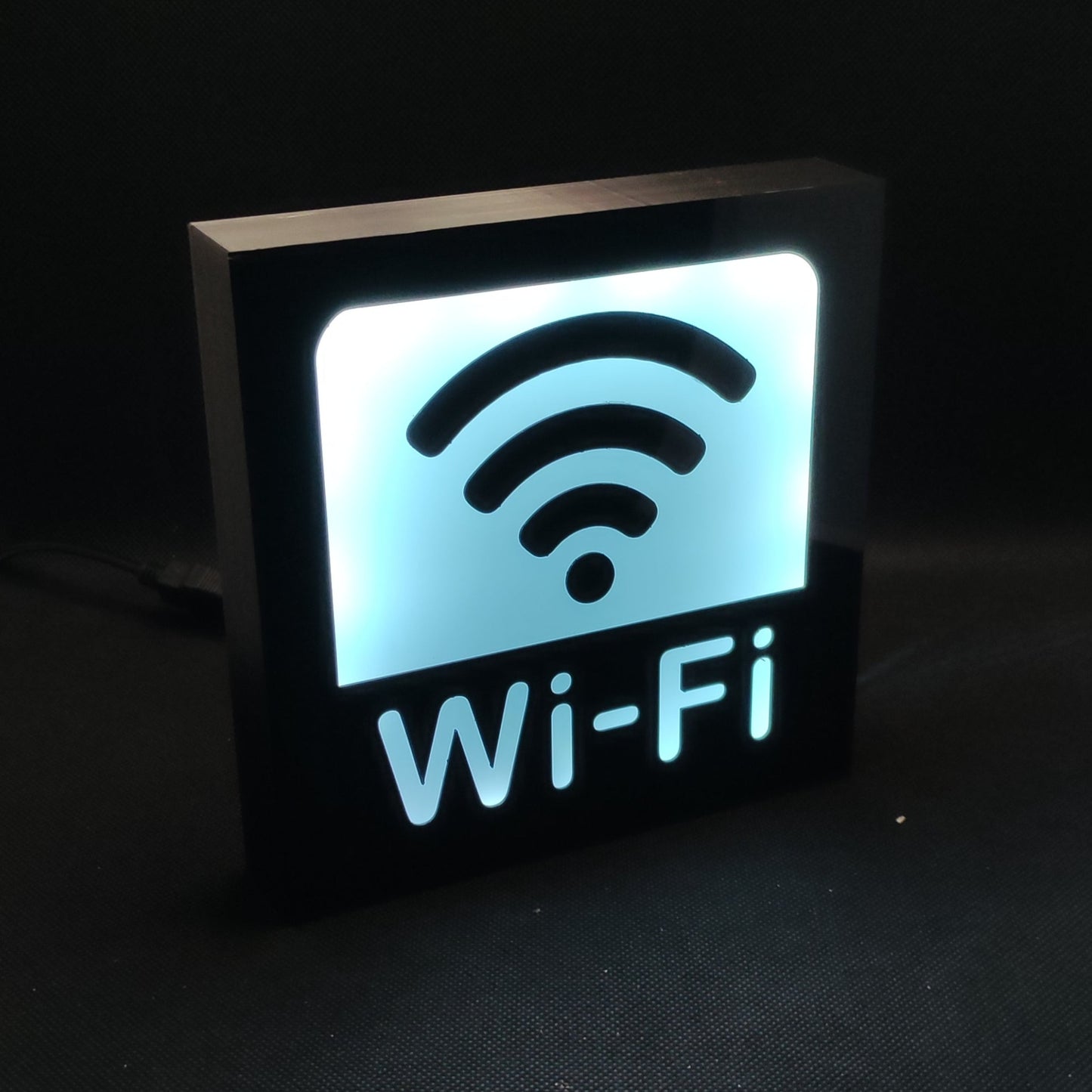 WIFI-Schild Neon-LED-Leuchtkasten RGB-Schild | Internet-Café-Lampen-Dekor