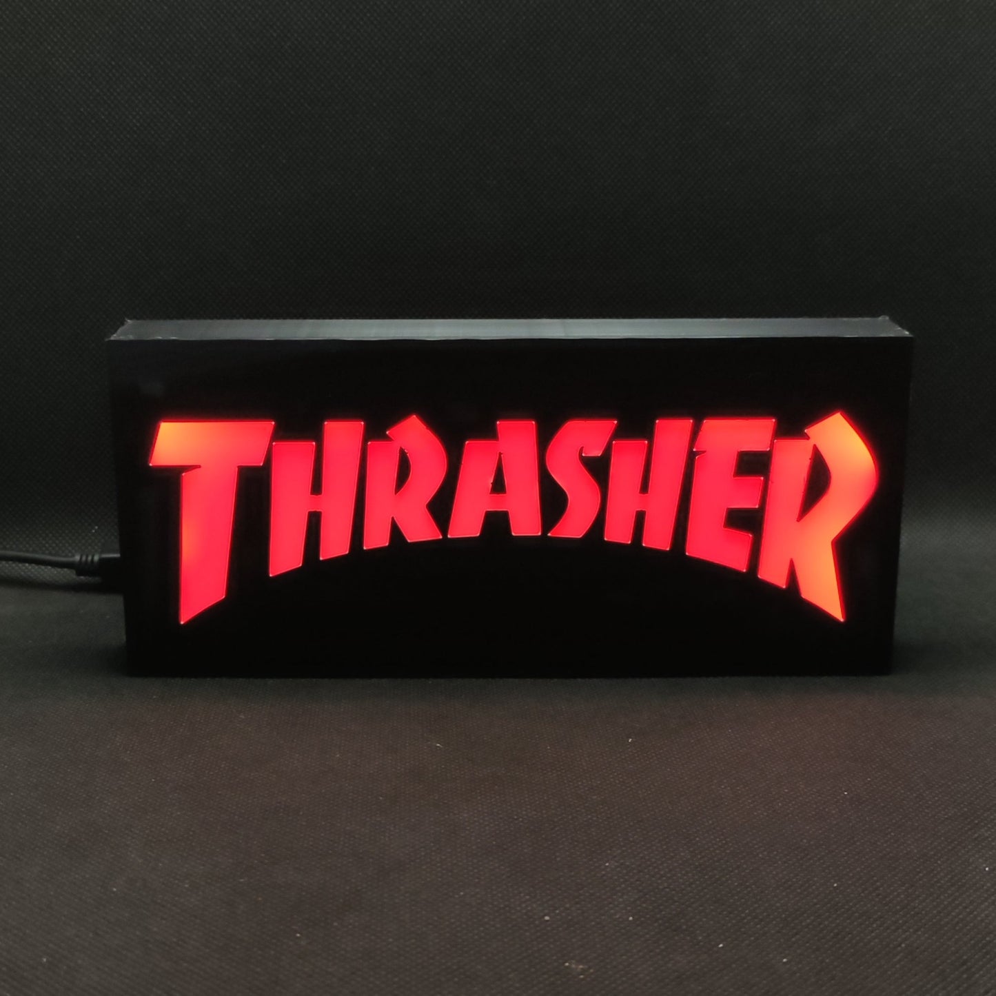 Sinal de caixa de luz LED com logotipo Thrasher