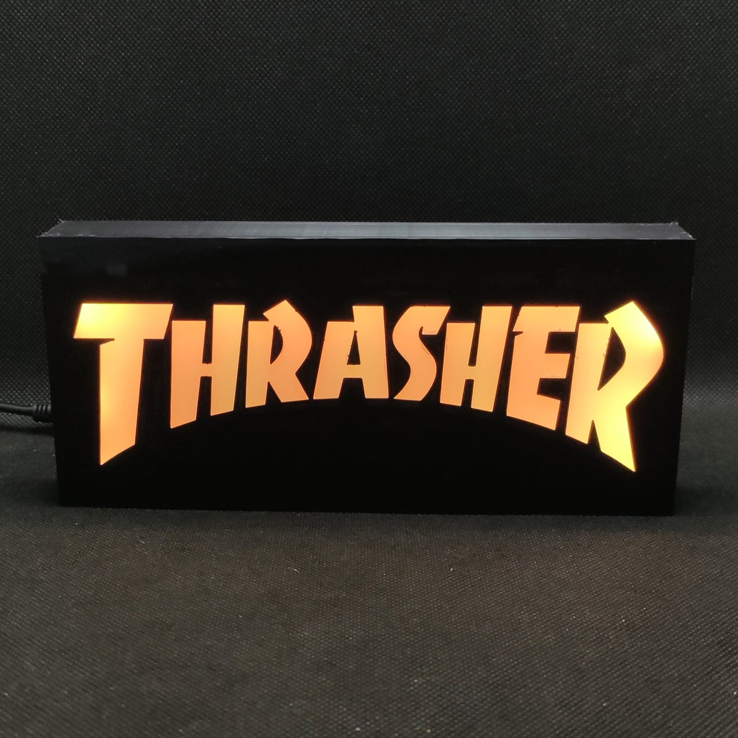 Sinal de caixa de luz LED com logotipo Thrasher