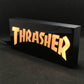 Sinal de caixa de luz LED com logotipo Thrasher