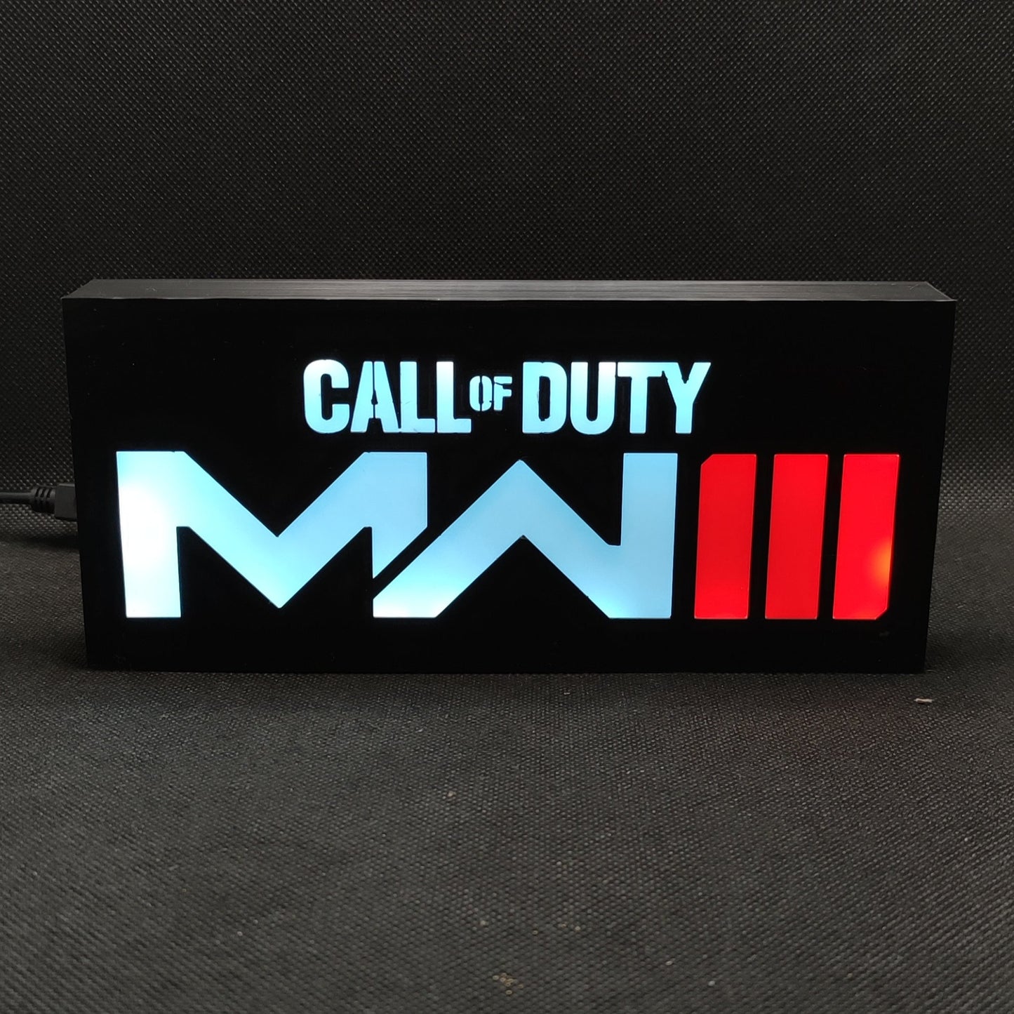 Placa de caixa de luz LED CALL of DUTY Modern Warfare 3