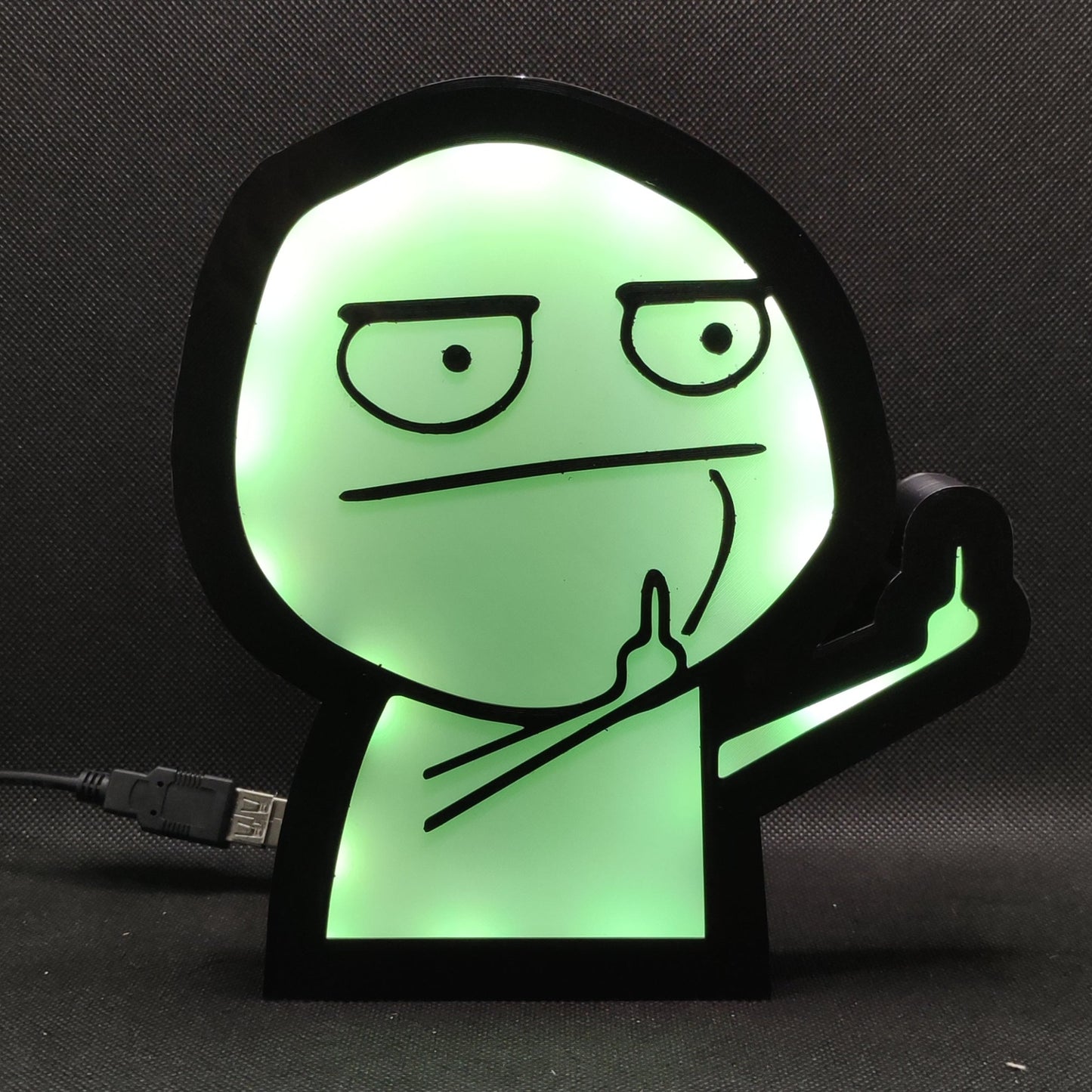 Middle Finger Meme Led Light RGB Sign