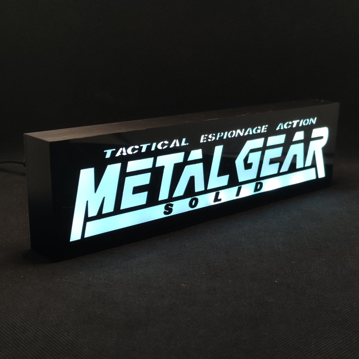 Metal Gear Solid Neon Led Lightbox RGB Lâmpada Gamer