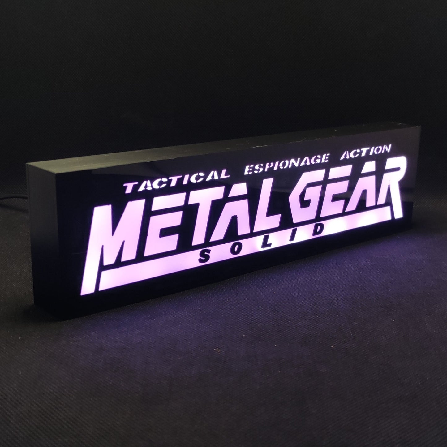 Metal Gear Solid Neon Led Lightbox RGB Gamer Lampe