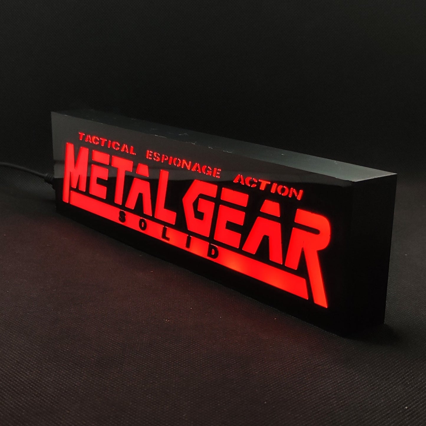 Metal Gear Solid Neon Led Lightbox RGB Gamer Lampe