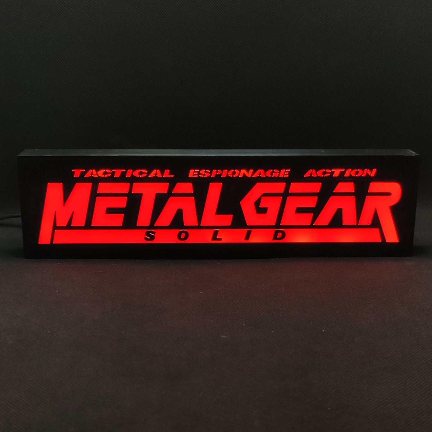 Metal Gear Solid Neon Led Lightbox RGB Gamer Lampe