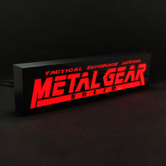 Metal Gear Solid Neon Led Lightbox RGB Lâmpada Gamer