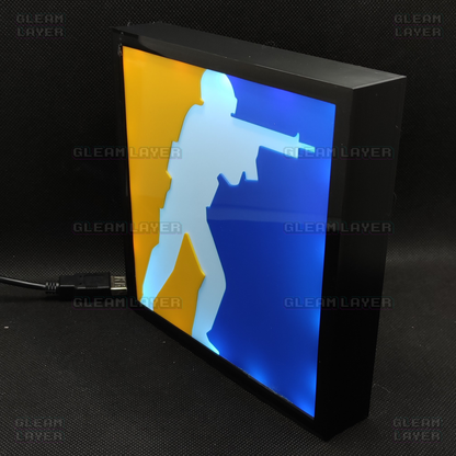 CS 2 LOGO Counter Strike Icon Led Gaming Light Sign