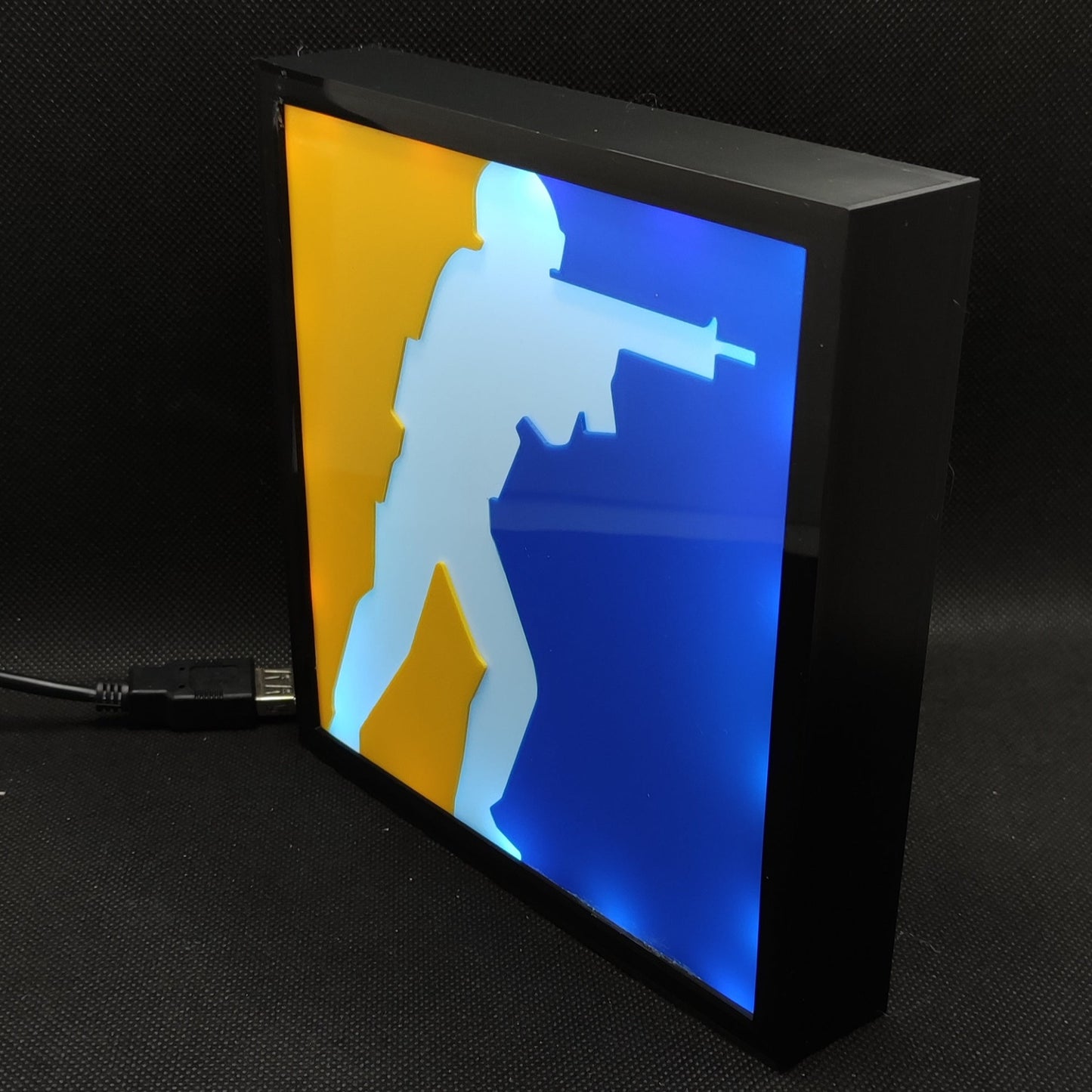 CS 2 LOGO Counter Strike Ícone Neon Led Lightbox RGB Gamer Lamp