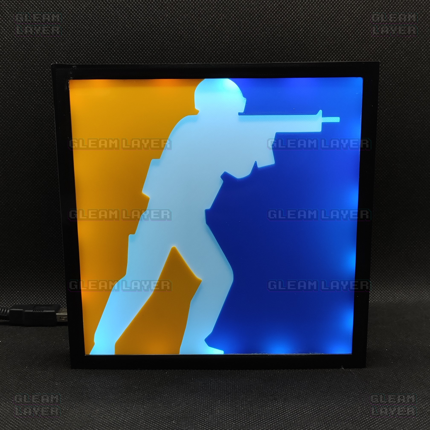 CS 2 LOGO Counter Strike Icon Led Gaming Light Sign