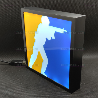 CS 2 LOGO Counter Strike Icon Led Gaming Light Sign