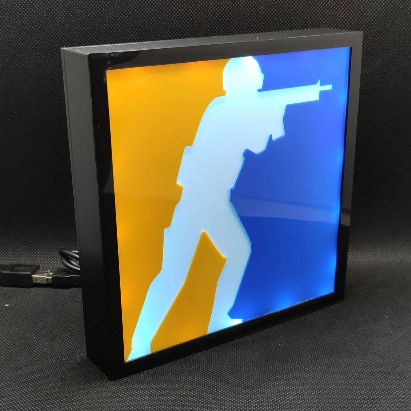 CS 2 LOGO Counter Strike Ícone Neon Led Lightbox RGB Gamer Lamp